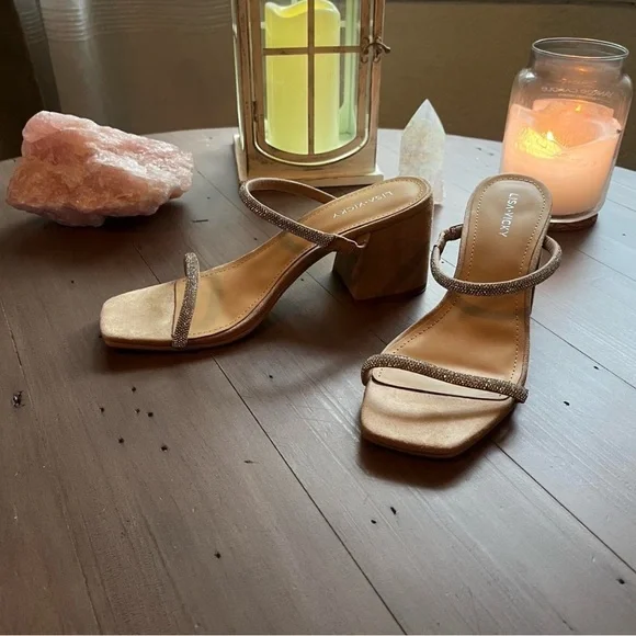 Silver Hotfix Women's Sandals - Picture 2 of 5